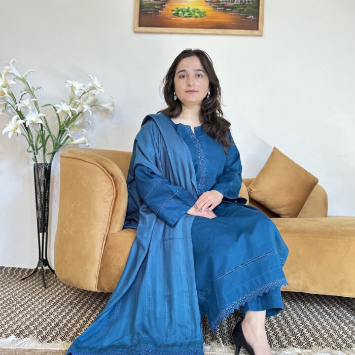 Graceful Zinc Khaddar 3-Piece Suit