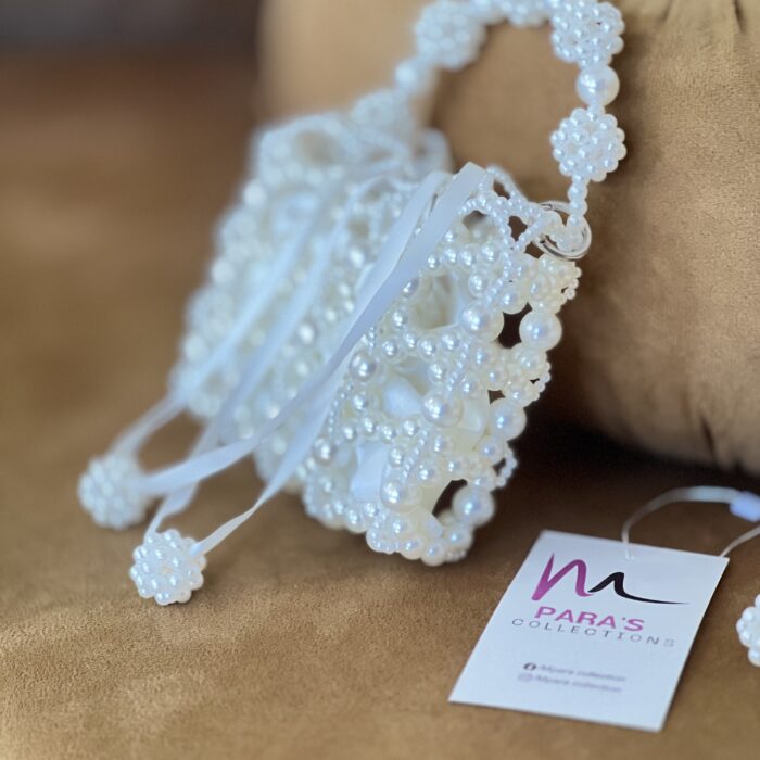 Stylish Pearl Bag with Short & Long Straps