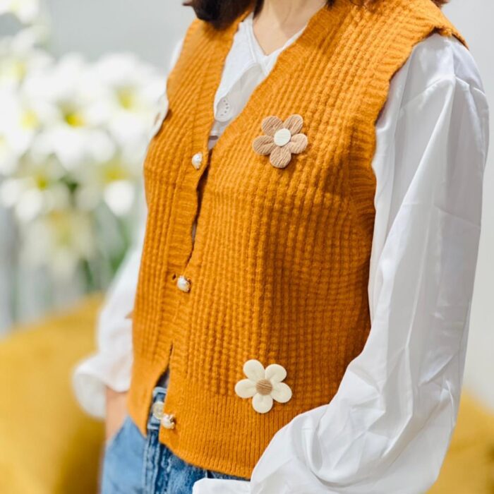 Chic Half-Sleeve Mini Sweater