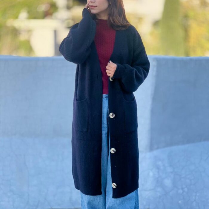 Cozy long Black Cardigan