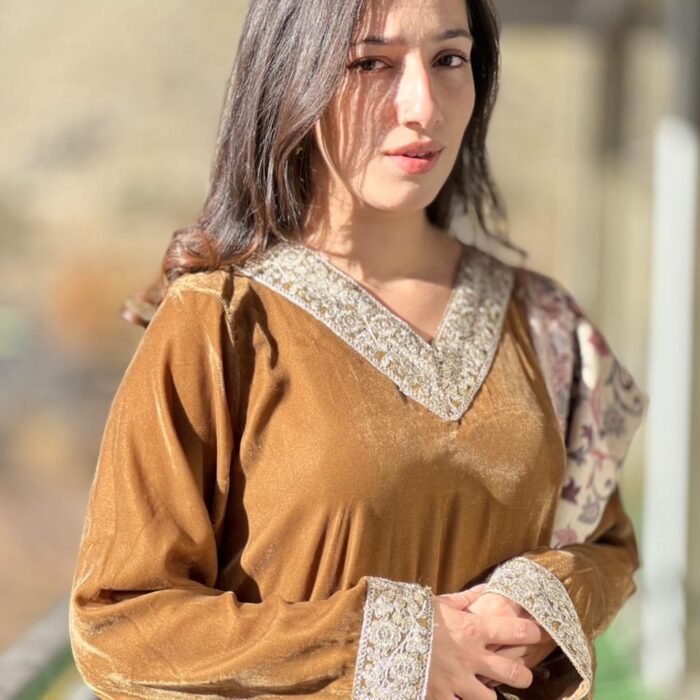 Camel Brown Luxe Velvet Suit